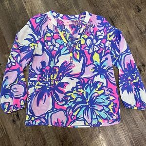 Lilly Pulitzer Elsa Top - 100% Silk - Size Small